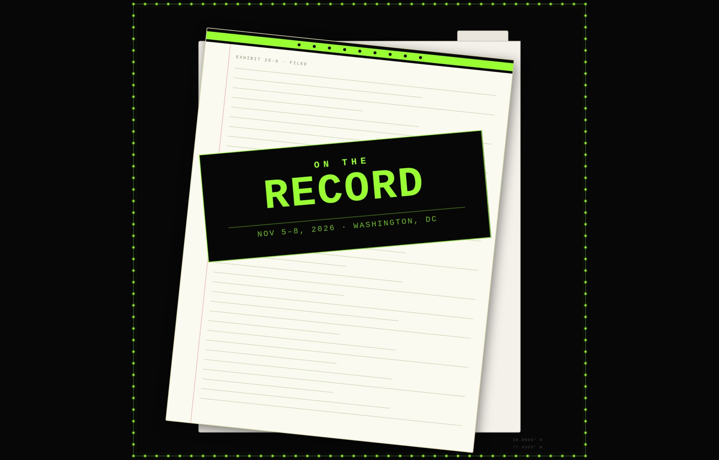 Double Exposure — On The Record. Investigative Film Festival, Nov 5-8, 2026, Washington, DC.